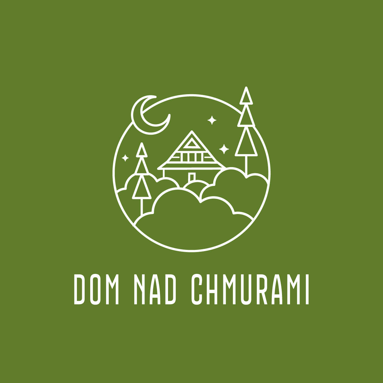 Dom nad Chmurami – logo obiektu w formie sygnetu liniowego