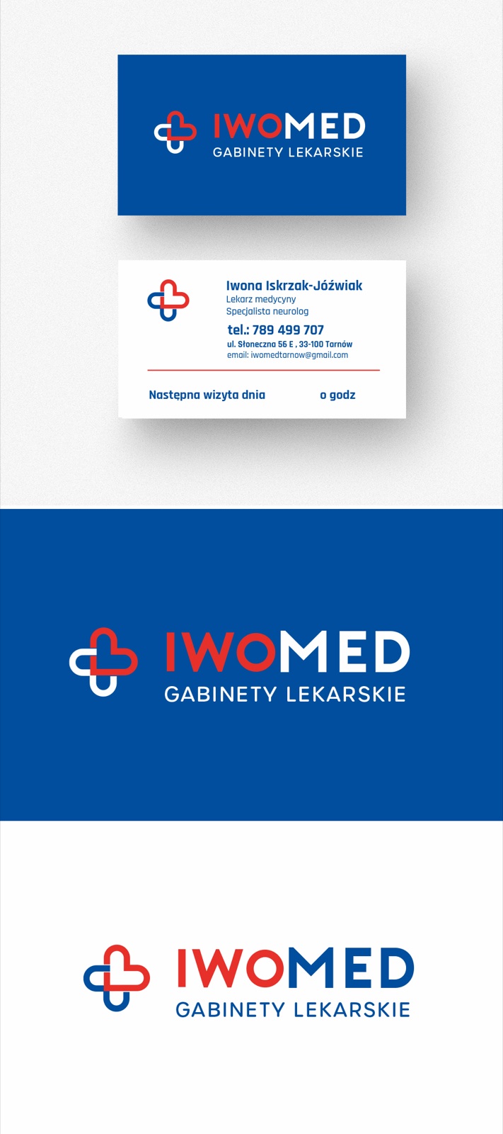 IwoMed – logo i wizytówki gabinetów lekarskich