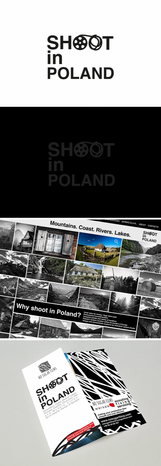 Shoot in Poland – logo, strona i materiały drukowane produkcji filmowej